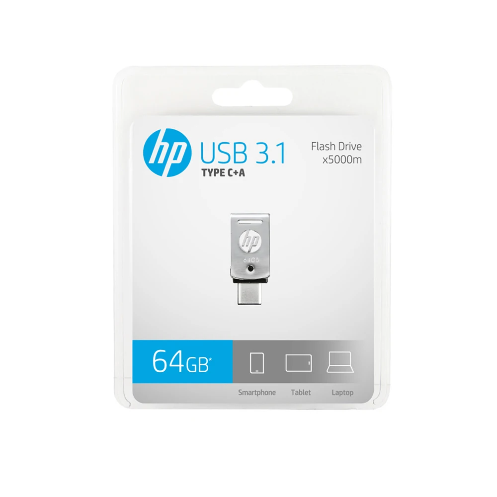 HP Dual USB C 3 1 диск OTG Type флэш накопитель Металл 32 Гб 64 128 ГБ мини Флешка для смартфона