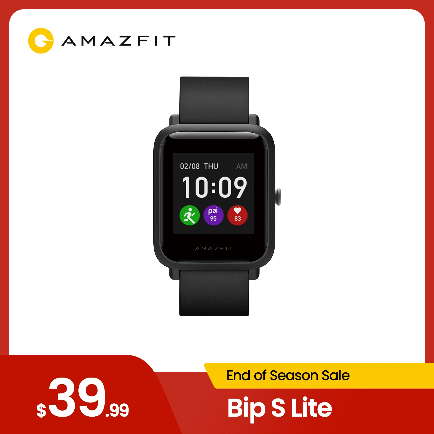 Photo Product New Global Version Amazfit Bip S Lite Smartwatch 5 ATM Water Resistance Push Message Smart Push Notification 2020