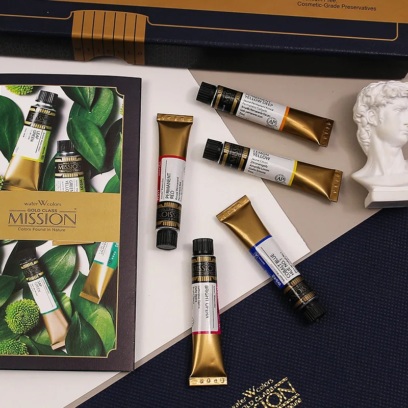 24 Colors Watercolor Natural Pigment Watercolour Paints Mijello Gold watercolor painting set,watercolor paint,watercolor pigment