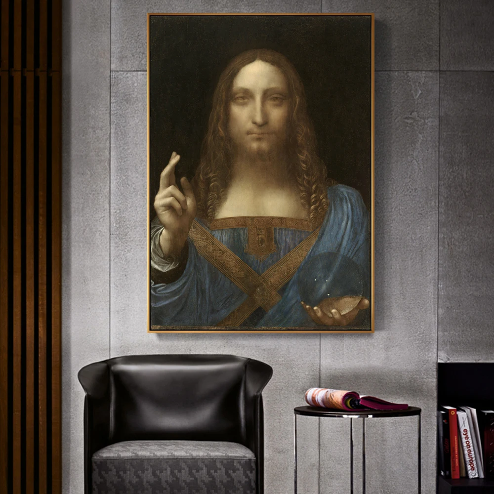 Salvator Mundi знаменитые настенные художественные картины на холсте от Leonardo Da Vinci