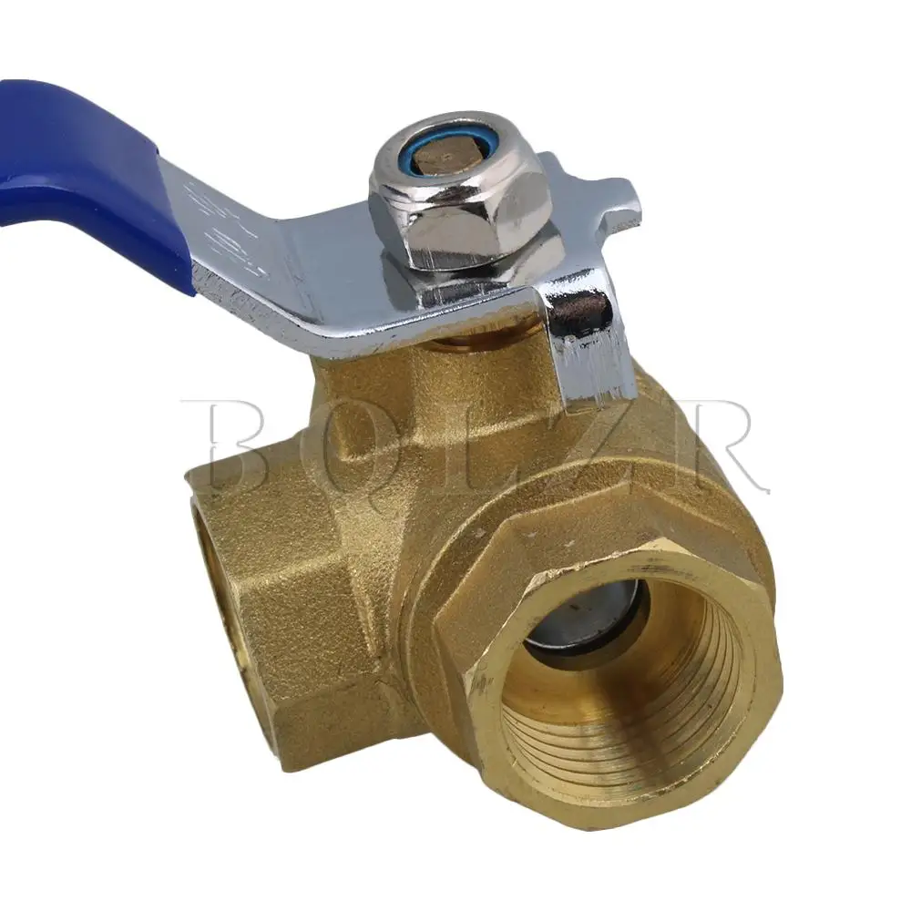 BQLZR 1/2" BSPP Three Way Brass Ball Valve Green Wear-Resisting Long