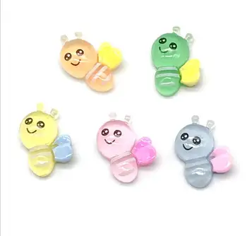 

Resin Transparent Cartoon Bee Flatback Resin Bees Cabochon Embellishment For Scrapbooking DIY Decoration Crafts