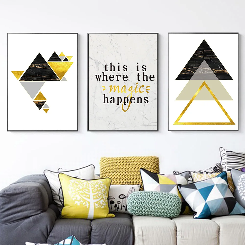 Wall Posters And Prints Nordic Abstract Geometric Shape Art Canvas Paintings Picture Home Décor | Дом и сад