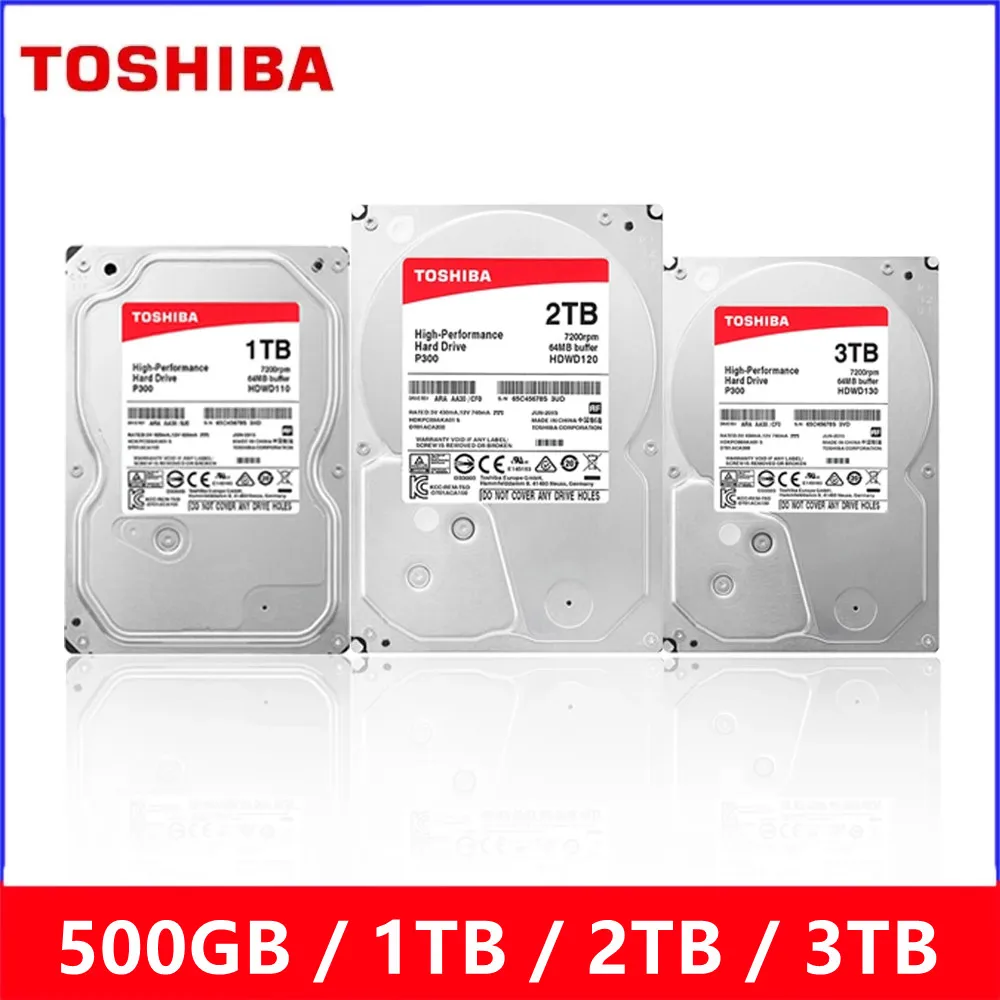 Original Toshiba P300 500g 1t 2t 3t 3.5" Internal Mechanical Hard Disk  Sata3 6gb/s Hdd Internal Surveillance Hard Disk 7200rpm - Portable Hard  Drives - AliExpress