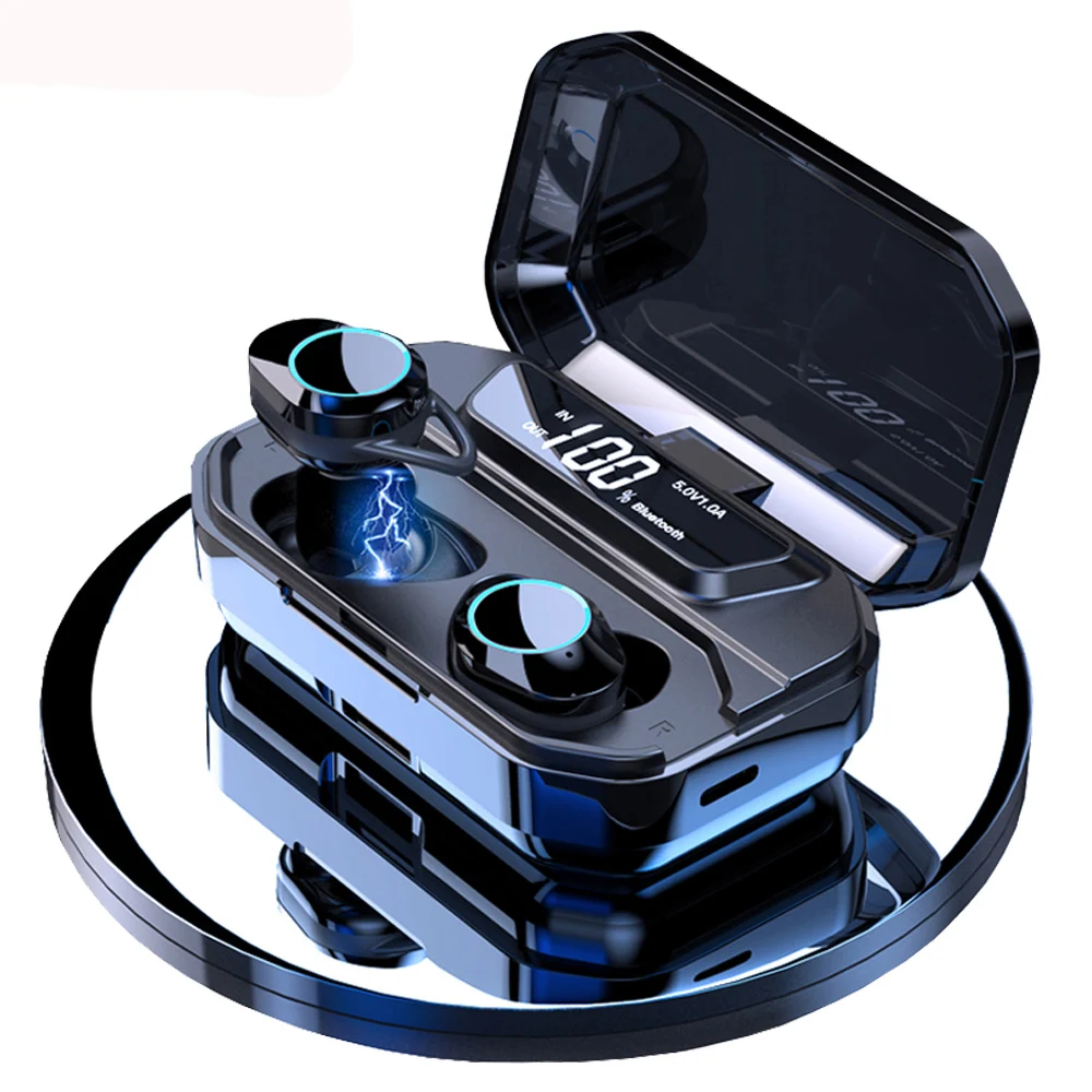 

G02 TWS Bluetooth Earphone Waterproof Wireless Earphone Enbuds Touch Control Auriculares Sport in Ear Headsets With Charger Box