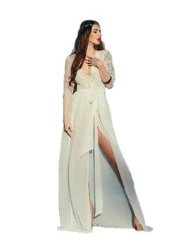 

Fashion Casual Sexy Lace Chiffon Buckle Beach Skirt Holiday Maxi Dres