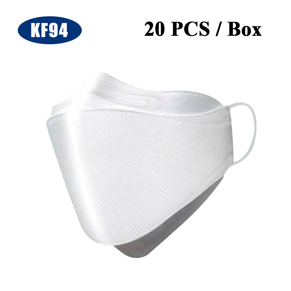 

20pcs/Box KF94 Professional Triple Filter Face Mask 94% Filtration Soft & Breathable Non-woven Fabric Earloop Mouth Face Mask