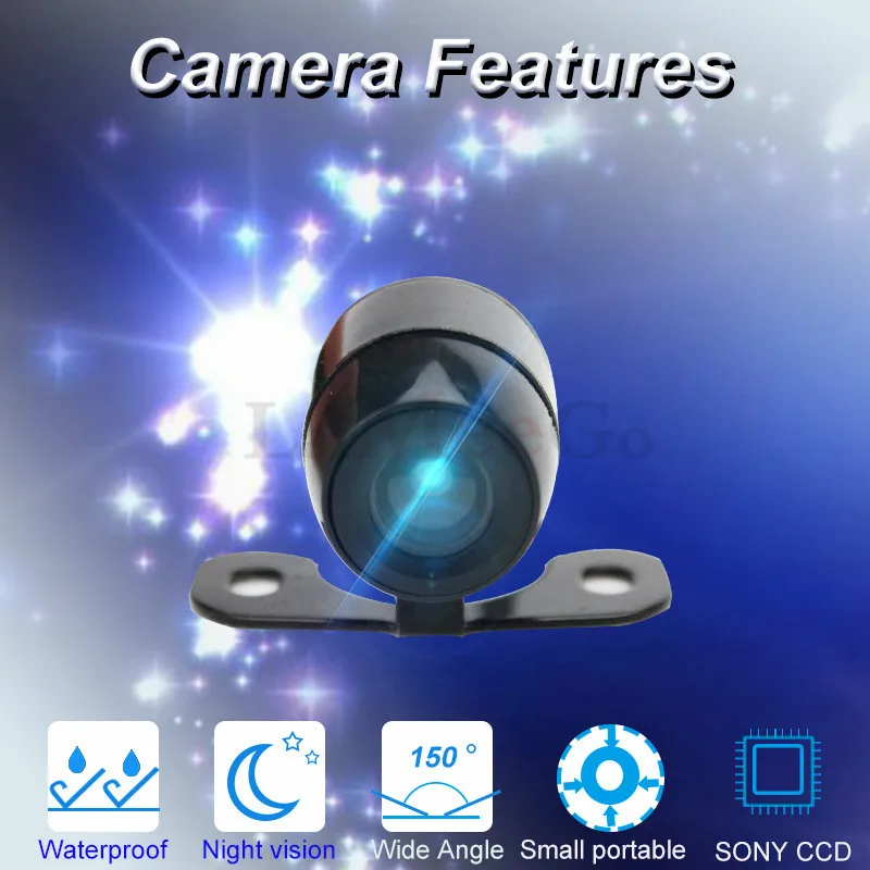 Car Backup CCD Front Rear View Camera 170 Degree Wide Angle Waterproof Without Guide Line Auto Parking Sensor System (9)