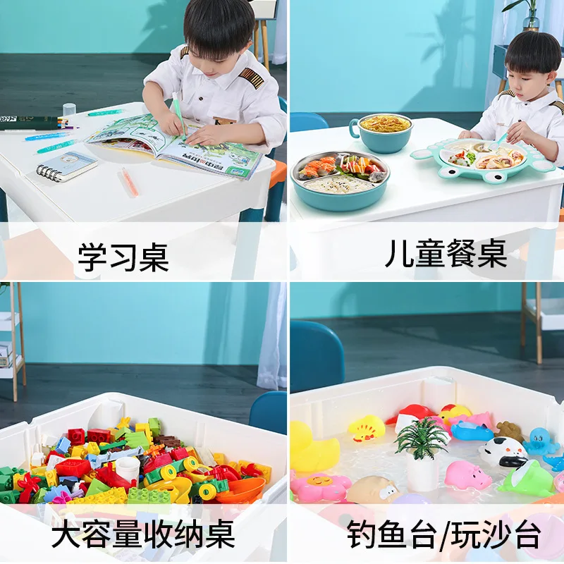 

CHILDREN'S Building Blocks Study Table Compatible Size Granule Educational Creative Toy Multi-functional Building Blocks Table