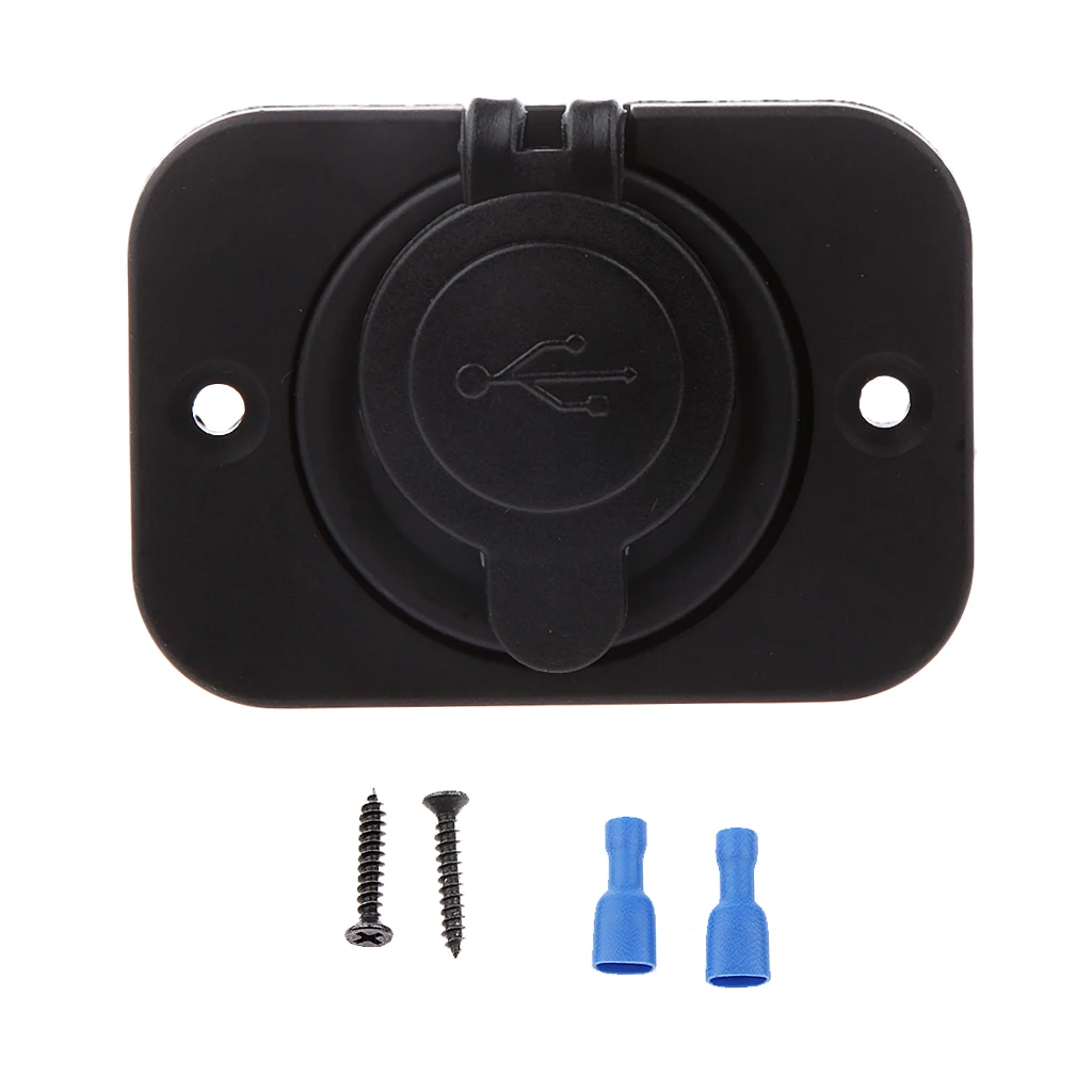 Car Motorcycle 2 Port USB 2.1A & 1A Power Outlet Plug Socket Charger Kit