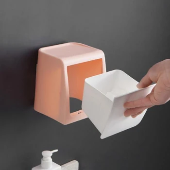 

European Style Small Waste Bins With Seamless Sticker Wall-mounted Household Cleaning Tool For Kitchen