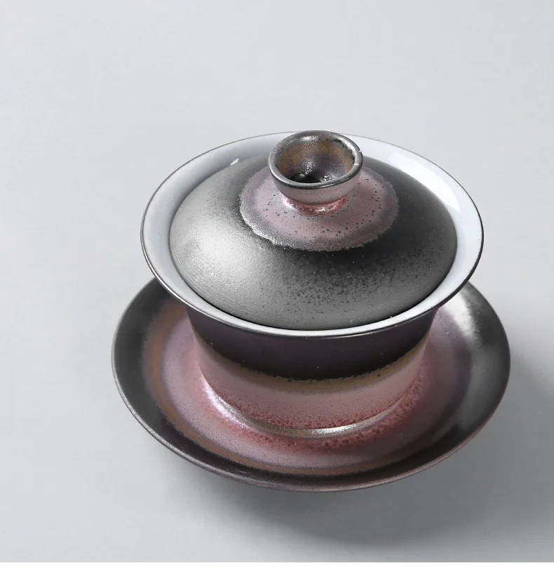 Gaiwan Tureen 180 мл керамическая чайная соусница для тарелки набор крышек чайная посуда ручной работы контейнер посуда для напитков Pu'er пиалы для чая мастер рукоделье чашка подарок