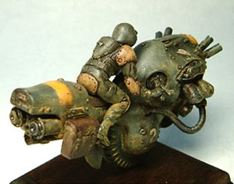 1/35 Смола Модель Строительный комплект фигурка мотогонок