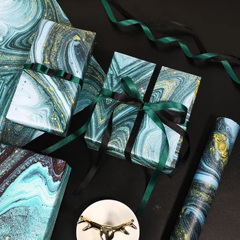 

2sheets Gift Wrapping Paper Ins Dreamlike Starry Sky Milky Way Oil Painting Glitter Party Gifts Decorate Wrap Paper