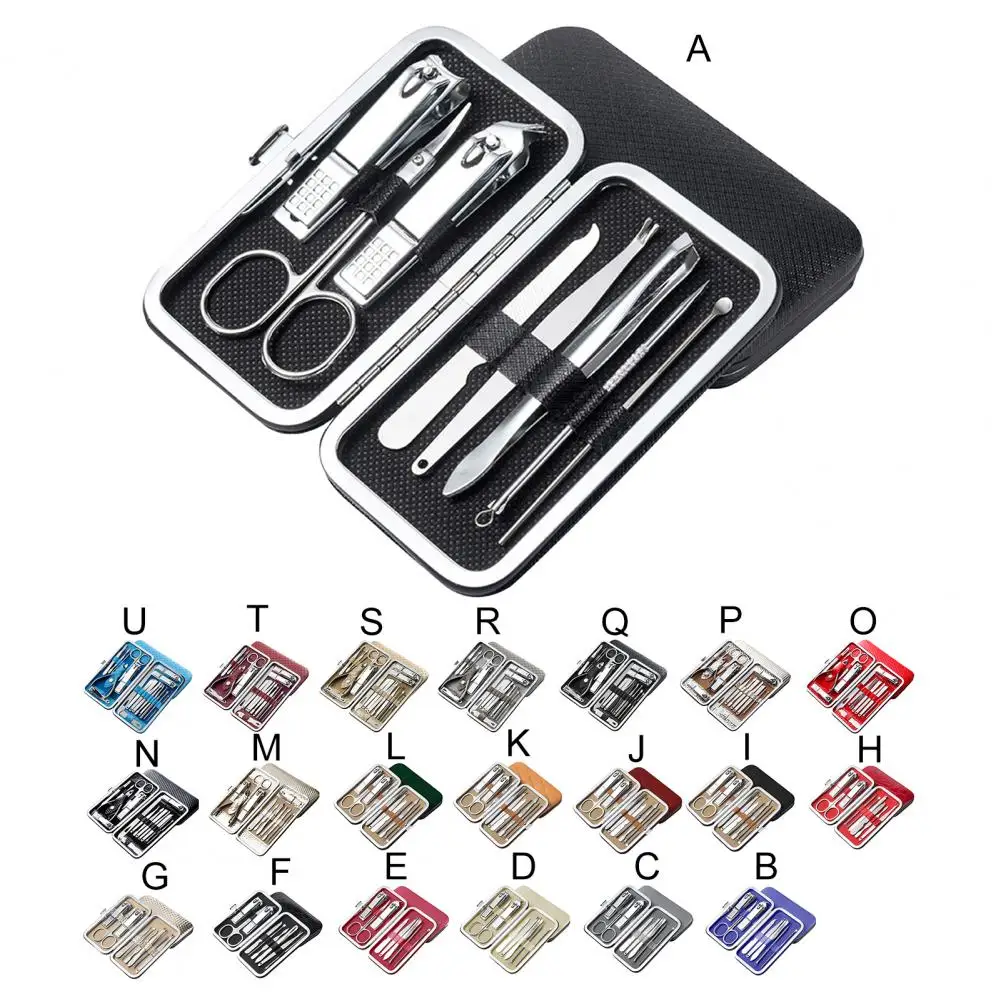 Nail Clipper Set Nail Clipper Nail Care Kit Nail Scissors Set Nail Clippers Manicure Pedicure Kit Manicure Set Manicure Sets Manicure Nail Clipper Set Nail Clippers Kit 1 Set Professional Manicure Cutters Compact Stainless Steel Comfortable Case Manicure Kit Pedicure Supplies