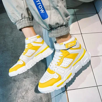 

Men running shoes mesh colorful lightweight tennis shoes soft comfortable lace up casual shoes High top sports and leisure shoes