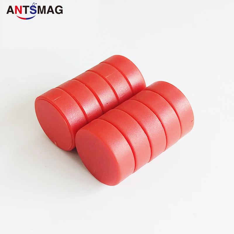 D15X5mm N52 неодимовые Дисковые магниты небьющиеся пластиковые с покрытием DIY постоянные магниты