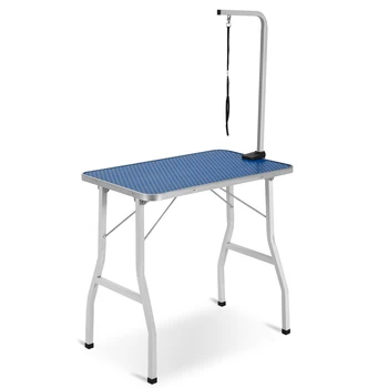 

Adjustable Portable Stainless Steel Dog Grooming Table With Arm Noose And Aluminum Edging W78 XD48.5 X H76CM