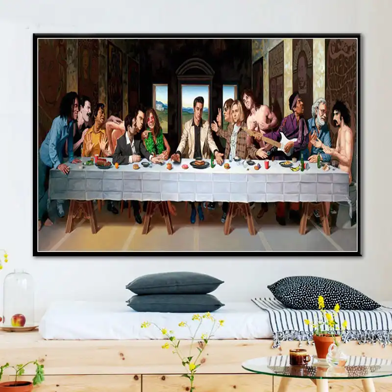 Nt110最後の晩餐2pacジェイヒップホップ音楽ラッパースターのポスター壁アートキャンバス絵プリントリビングホームルームのインテリア 絵画 書道 Aliexpress