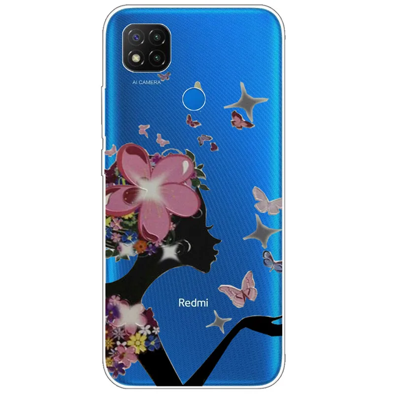 xiaomi leather case design For Xiaomi Redmi 9C NFC Case Transparent Soft Silicone Back Cover For Xiaomi Redmi9C NFC Case Clear TPU Redmi 9 C NFC 6.53'' Cat phone cases for xiaomi Cases For Xiaomi