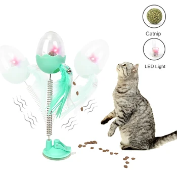 

Cat Toy LED Funny Cat Sucker Elastic Cat Toy Stick With Catnip Feather Interactive Feeder toys for Cats Not Boring Cat Supplies