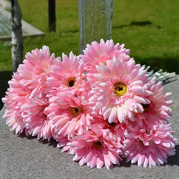 

Artificial Flowers Fake Daisy Bulk Wedding Decoration Silk Bouquet Sunflowers Decor Plastic Gerbera Flower Arrangements Table Ce