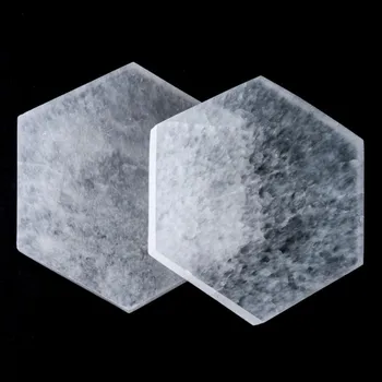 

Natural Gypsum Board Hexagonal Rough Stone Material Crystal Lamp Fitting Home Decor