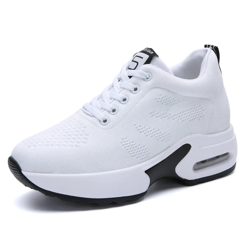 

2019 Autumn New Style Fashion Elevator WOMEN'S Shoes Korean-style Casual Sports Shoes Versatile Air Cushion Thick Bottomed Punch