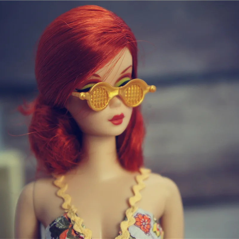 Sunglasses 1/6 bjd Doll Accessories belt necklace Princess dressing up dollhouse Gift Toys For Barbie 30 cm Fashion doll accessories doll eyewear accessories