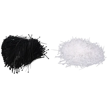

2000 Pcs Cable Tie: 1000 Pcs Nylon Fastener Packaging Electrical Cable Tie Black 10cm Long & 1000 Pcs White Plastic Cable Zip Ti