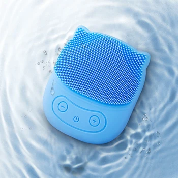 

Electric Silicone Facial Cleansing Brush Sonic Vibration Massage USB Rechargeable Smart Ultrasonic Face Cleaner Beauty Tool