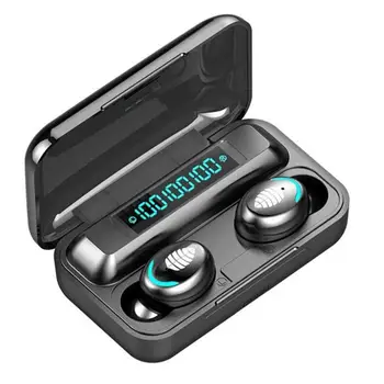 

TWS Stereo Earset LED Power Digital Display Wireless Bluetooth Headphone Mini Voice Message Invisible Earphones 3500mah Sport