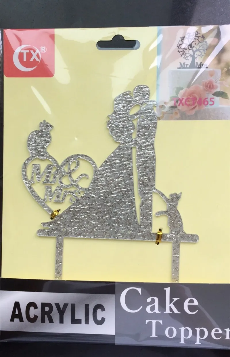 Черный акриловый поцелуй жениха и невесты с 2 кошками свадебный торт Топпер Mr& Mrs топперы для украшения свадьбы