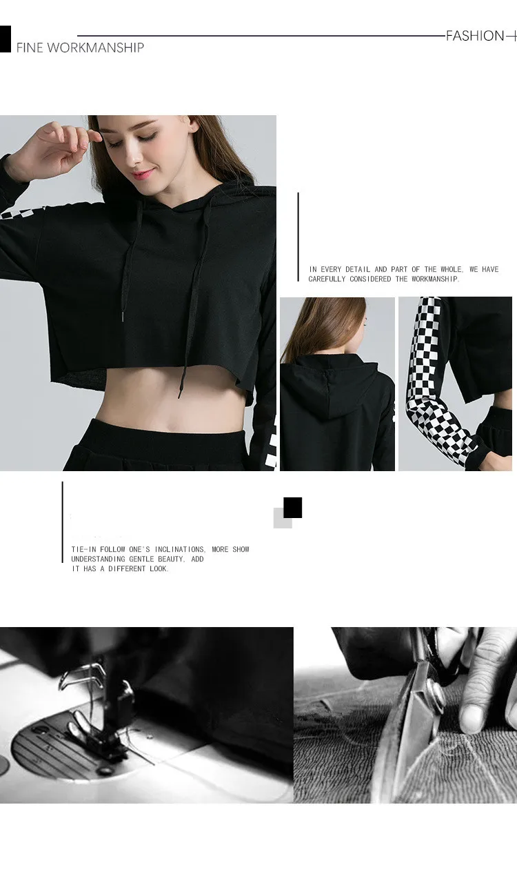 MRMT Brand Women's Hoodies Sweatshirts Casual Plaid Long-sleeved Pullover for Female Short Guard Hoodie Sweatshirt