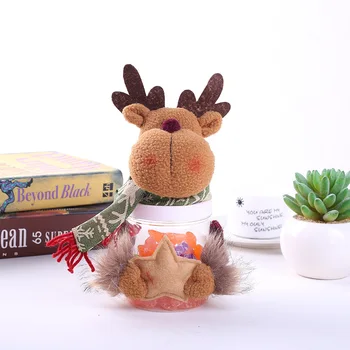 

Xmas gift presents Christmas Candy Jar Decor Candy Container Candy Box Gift Container gift Cloth doll Christmas candy jar