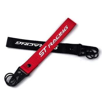 

Fashion Metal Ribbon Key Chain KeyRing Car Styling Keychain for Ford ST RACING FOCUS 2 Focus 3 Mondeo Fiesta Kuga MK2 MK3 MK4