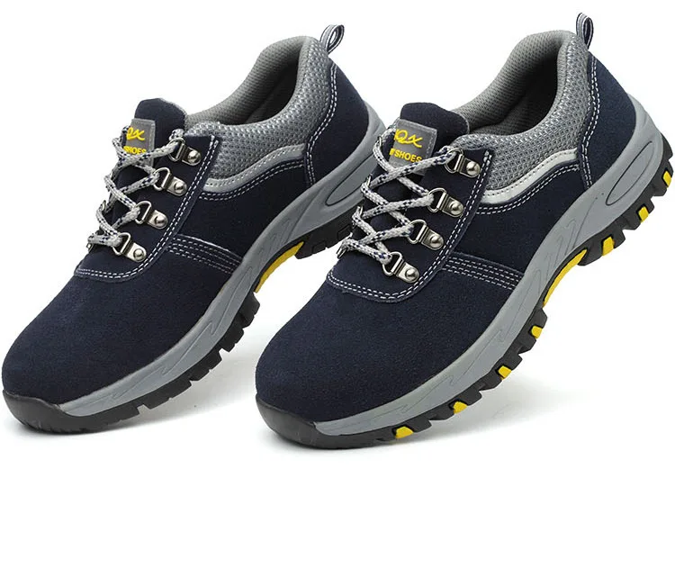 Men Work Safety Boots Steel Toe Shoes Breathable Work Safety Boot Protective Puncture Proof Work Shoes For Men Casual Sneakers