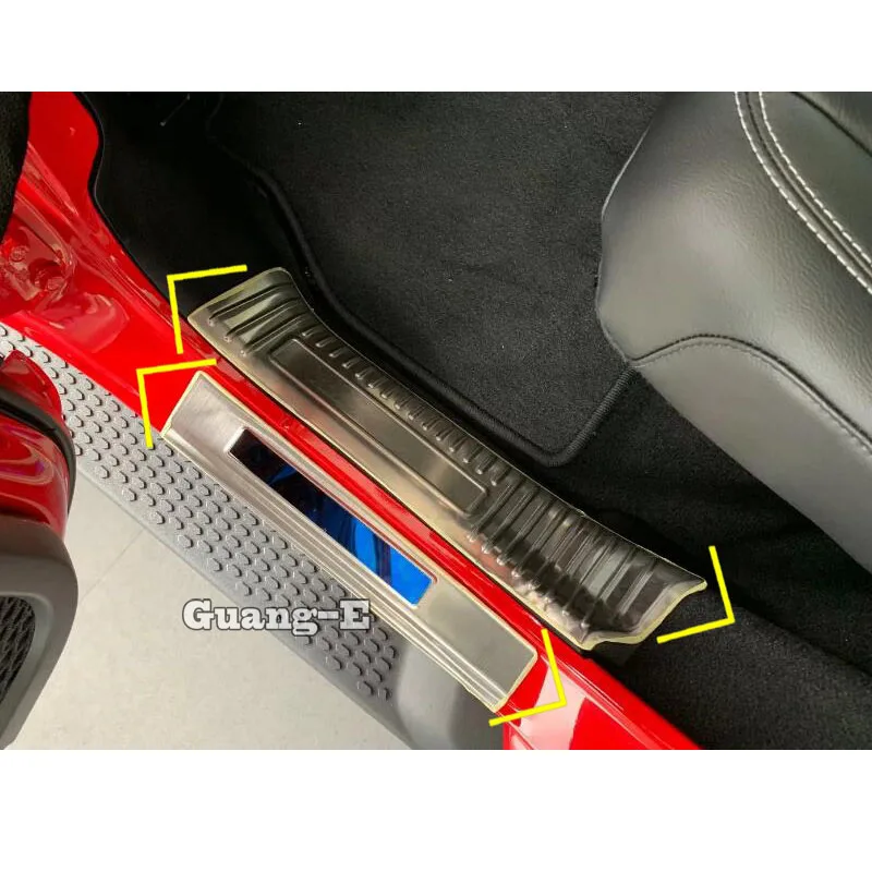 For Jeep Wrangler JL 2018 2019 2020 2021 Body Styling Stainless Steel Pedal Door Sill Scuff Plate Cover Inner Built Threshold | Автомобили