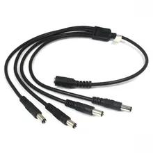 Высокое качество 4 способа сплиттер DC силовой кабель удлинитель для системы наблюдения безопасности камеры CCTV шнур питания 2,1*5,5 мм