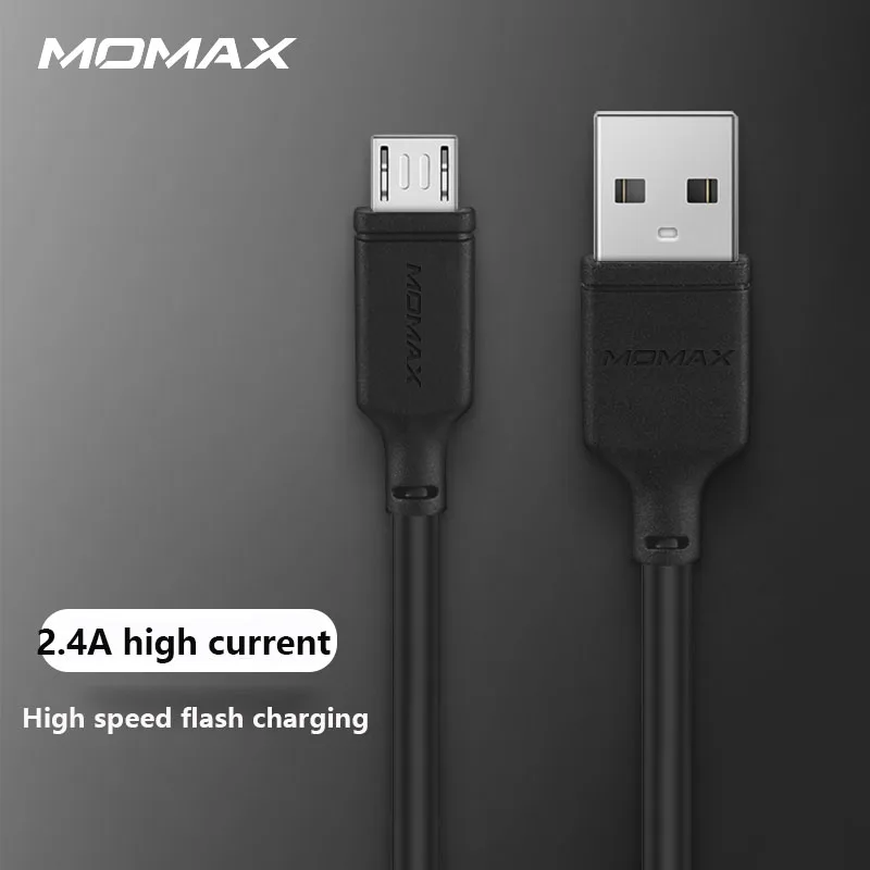 MOMAX кабель для передачи данных micro-usb 2.4A ток зарядка + соединительное соединение
