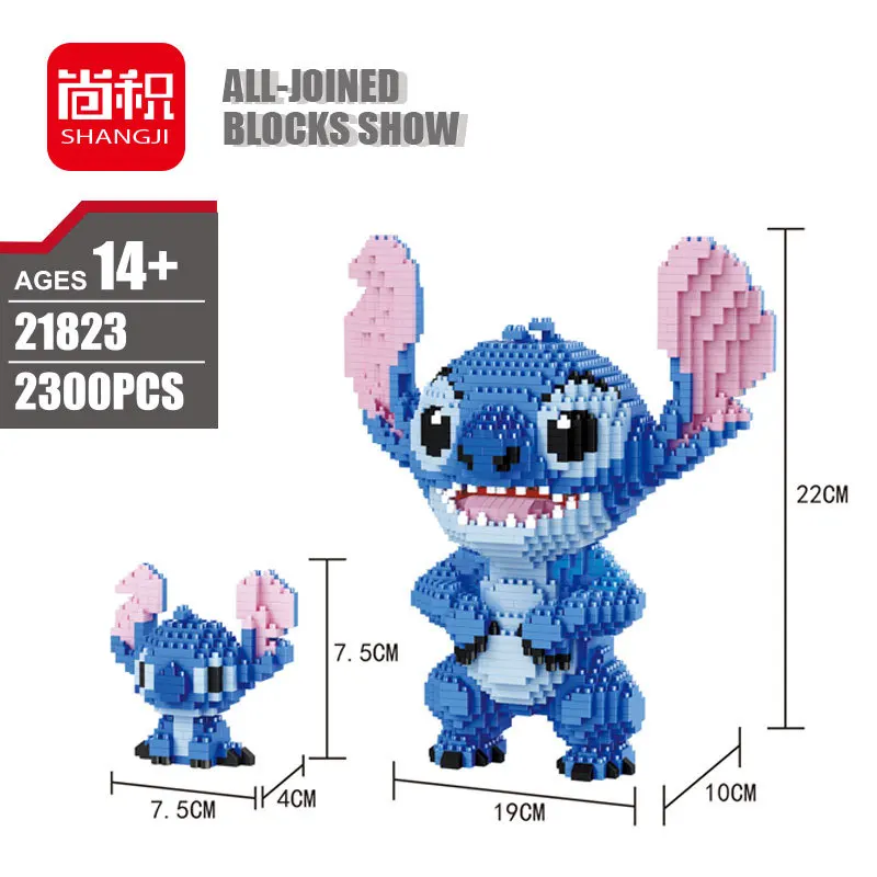 Disney Cartoon Lilo & Stitch Stitch building blocks animal image Reading  style Building practical For Children Mini Bricks Toys - AliExpress