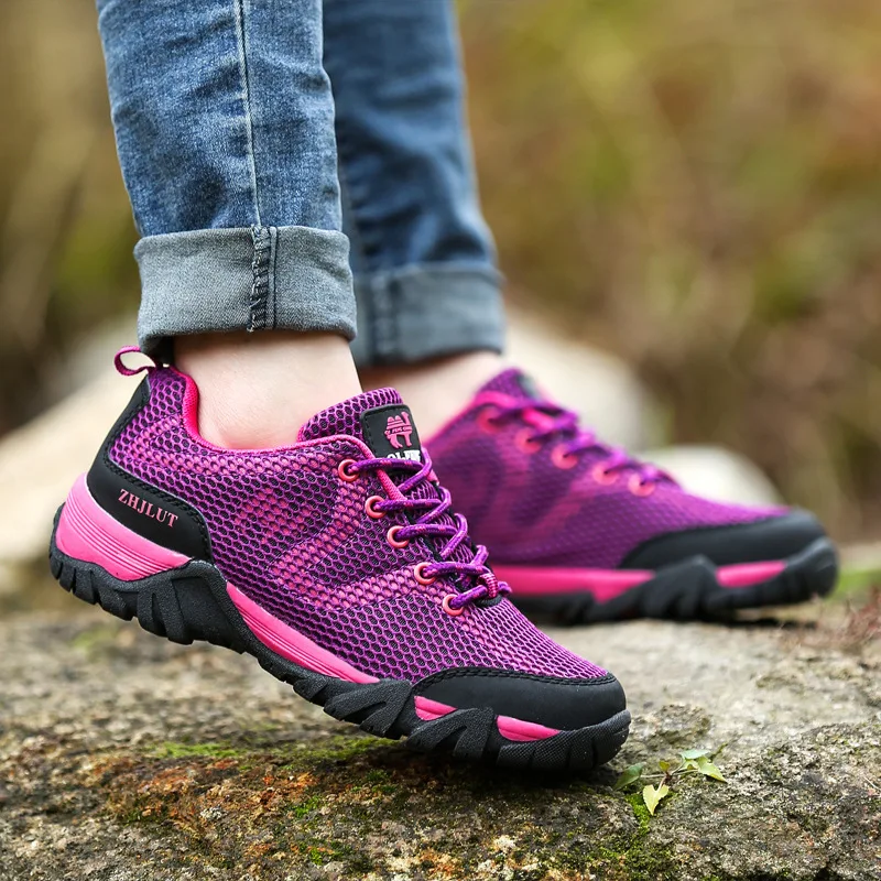 

2019 Spring Outdoor MEN'S SHOES Punched Sheet Shoes Hollow out Mesh Mountaineering Shoes COUPLE'S Shoes Hiking Travel Shoes Men'