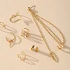 7pcs Fashion Gold Star Leaves Non-Piercing Ear Clip Earrings For Women Simple Fake Cartilage Ear Cuff Jewelry Clip Accessories ► Photo 2/6