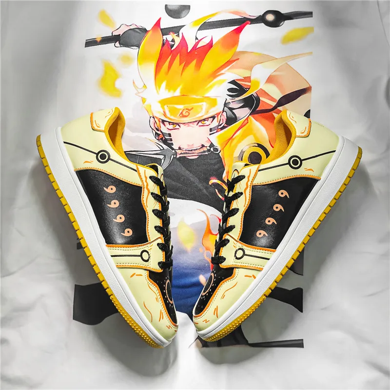 Zapatos de Anime Akatsuki Itachi para hombre y mujer, zapatillas de lona informales de Sasuke, zapatillas de Cosplay de Kakashi con dibujos animados