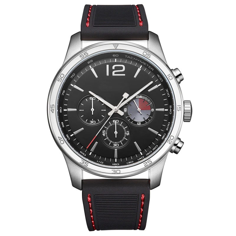 Часы мужские спортивные с хронографом и циферблатом AAA|Кварцевые часы| |