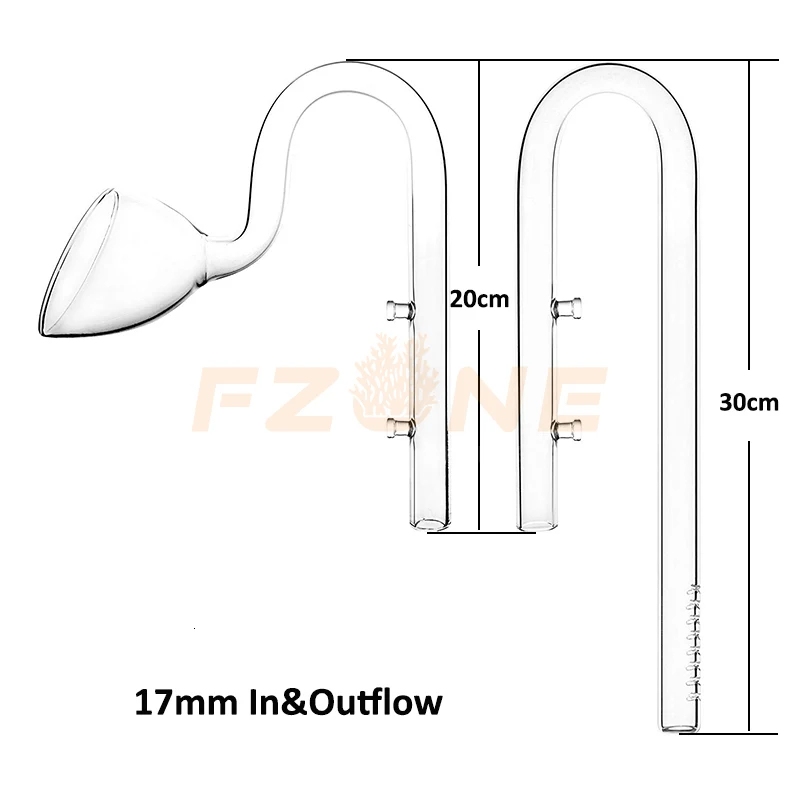 Chihiros качество ada класс 1 стеклянная труба с лилиеподобным концом впускная, сливная для аквариума фильтр для трубы и водяной насос