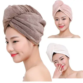 

Absorbent Hair Quickly Drying Towel Turban Bathing Cap Bathrobe Hat Hair Towel