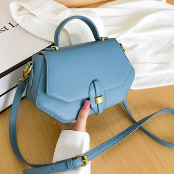 

Fashion Women's Shoulder Bag 2020 Small Crossbody Bag Hand Fashion Tote PU Leather Female Handbags Branded Designer Solid Simple