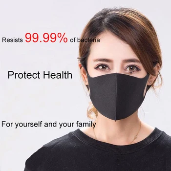 

Immediately Ship Mouth Mask Breathable Unisex Sponge Face Mask Reusable Anti Pollution Face Shield Wind Proof Mouth Cover