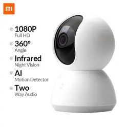 Оригинал Xiao mi jia IP камера Wifi 2MP 1080P HD 360 градусов Инфракрасный ночного видения беспроводная умная домашняя камера безопасности веб-камера